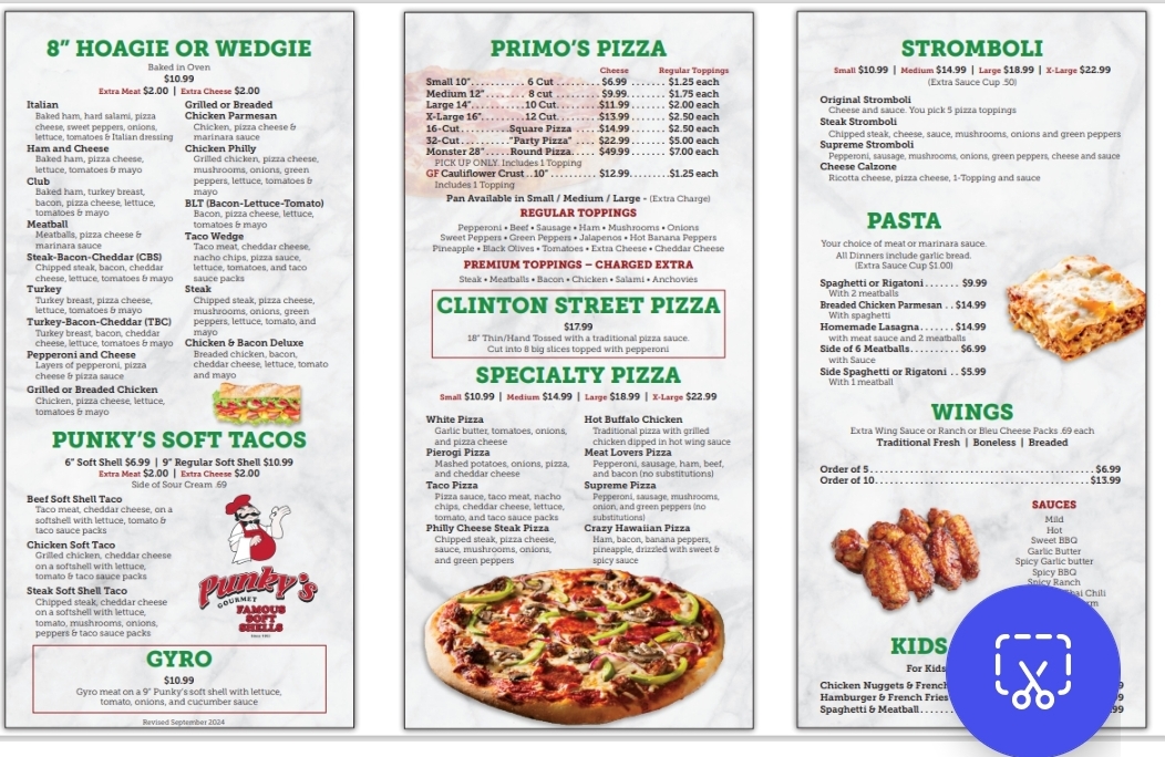 Menu Primo's Pizza-1